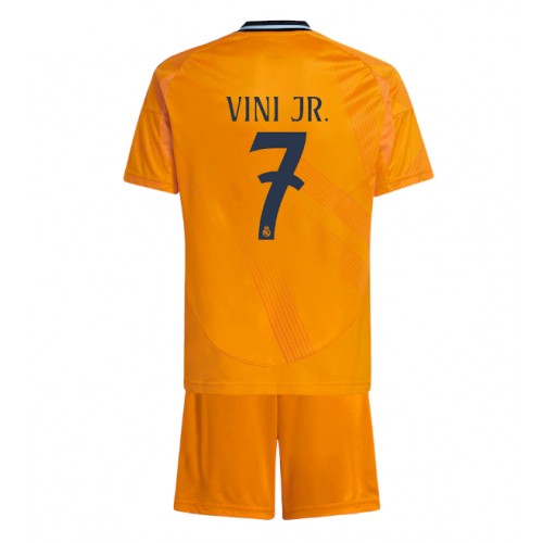 Dětský fotbalový dres Real Madrid Vinicius Junior #7 2024-25 Venkovní Krátký Rukáv (+ trenýrky)